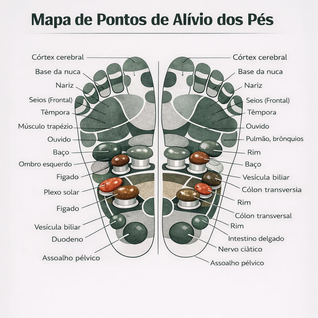 OrtoConfort Alívio Diário™ - Chinelo Massageador de Acupuntura