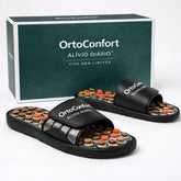 OrtoConfort Alívio Diário™ - Chinelo Massageador de Acupuntura